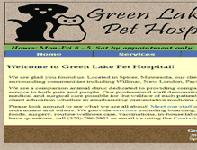 Tablet Screenshot of greenlakepethospital.com